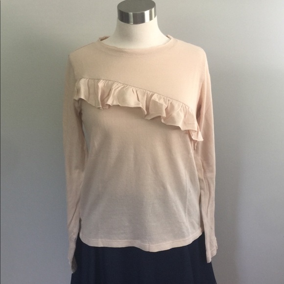 🥳Host Pick🥳 Petal Pink Asymetrical Ruffle Top - Picture 2 of 8